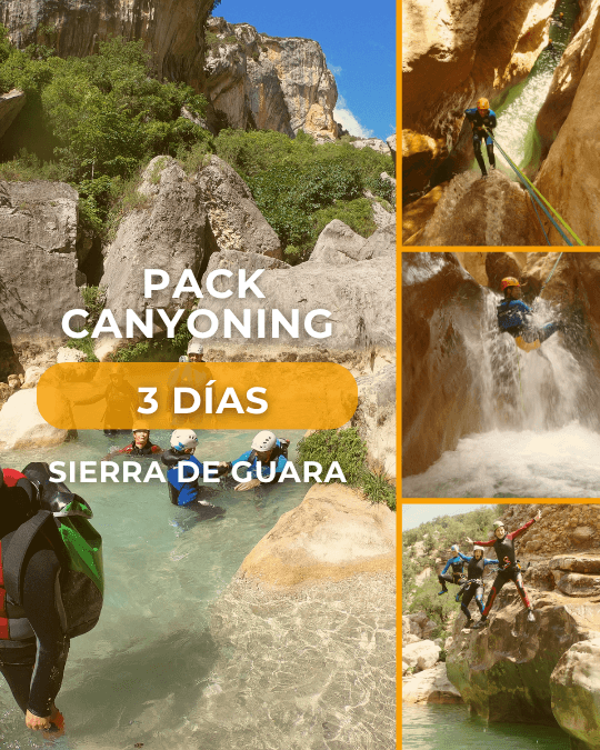 PACK BARRANQUISMO GUARA - CANYONING (3 DÍAS)